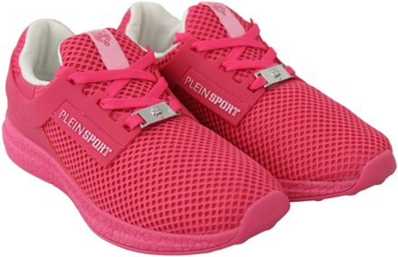 Vrouwen Fuxia Beetroot Polyester Runner Becky Sneakers Schoenen - maat Roze