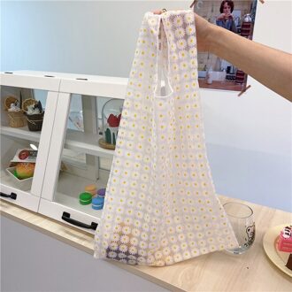 Vrouwen Geborduurde Light Clear Organza Jelly Tote Messenger Schoudertassen Vrouwelijke Eco Fruit Bag Purse Voor Meisjes