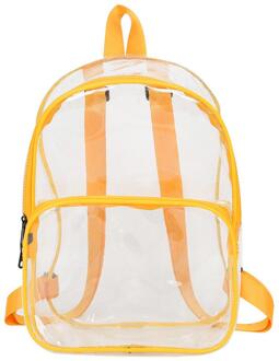 Vrouwen Geleizak Pvc Schooltas Rugzakken Meisjes Transparant Rugzak Reizen Dual Schoudertas Tiener Grote Capaciteit Boek Tas geel