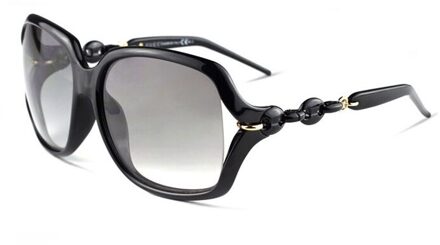 Vrouwen Gepolariseerde Zonnebril Ronde Frame Rijden Bril Vintage Klassieke Mode zwart