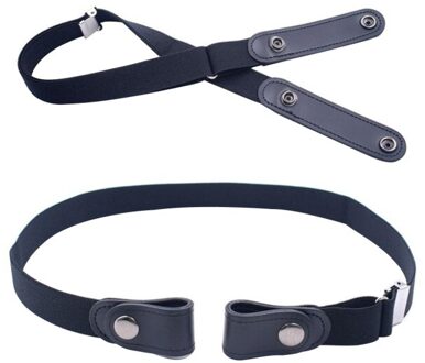 Vrouwen Gesp-Gratis Elastische Riemen Onzichtbare Riem Voor Jeans Geen Ardennen Gedoe Band Casual Verstelbare Knop Canvas riem 1
