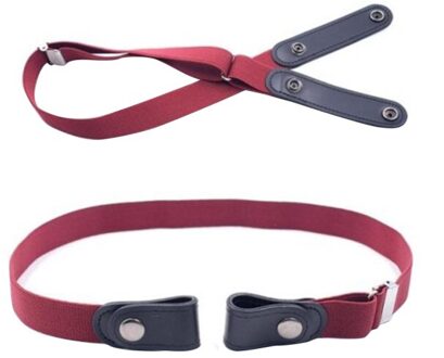 Vrouwen Gesp-Gratis Elastische Riemen Onzichtbare Riem Voor Jeans Geen Ardennen Gedoe Band Casual Verstelbare Knop Canvas riem 5