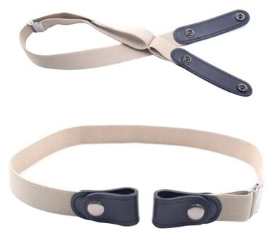 Vrouwen Gesp-Gratis Elastische Riemen Onzichtbare Riem Voor Jeans Geen Ardennen Gedoe Band Casual Verstelbare Knop Canvas riem 6