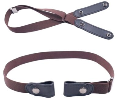 Vrouwen Gesp-Gratis Elastische Riemen Onzichtbare Riem Voor Jeans Geen Ardennen Gedoe Band Casual Verstelbare Knop Canvas riem 7