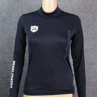 Vrouwen Golf Lange Mouw Base Coat Zomer Ultra Dunne Zonnebrandcrème Ondergoed Ultraviolet-Proof marine blauw / S
