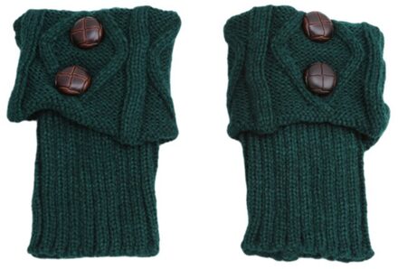 Vrouwen Haak Boot Beenwarmers Boot Cover Houden Warme Sokken Calcetines Mujer groen