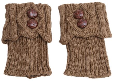 Vrouwen Haak Boot Beenwarmers Boot Cover Houden Warme Sokken Calcetines Mujer khaki