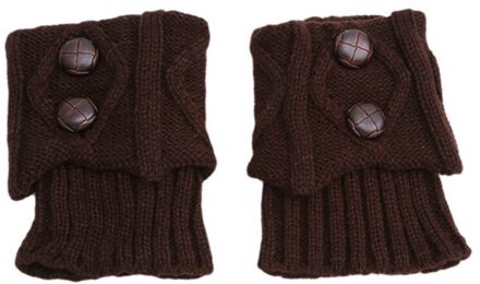 Vrouwen Haak Boot Beenwarmers Boot Cover Houden Warme Sokken Calcetines Mujer koffie