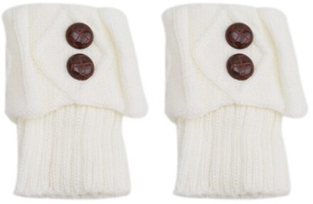 Vrouwen Haak Boot Beenwarmers Boot Cover Houden Warme Sokken Calcetines Mujer wit