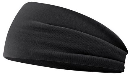 Vrouwen Haar Accessoires Zachte Elastische Hoofdband Brede Yoga Zweetband Sport Bib Tube Sjaal Hoofddoek Head Wrap Haarband zwart