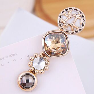 Vrouwen Haar Clip Sieraden Koreaanse Crystal Ronde Geometrische Gold Barrette Hoofd Accesorios Mujer Tiara Party champagne