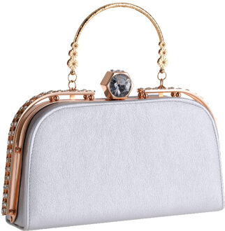 Vrouwen Handtassen Casual PU Avondtasje Dag Koppelingen vrouwen Portemonnee Portemonnee Bruiloft Zakken Kristal Vrouwelijke Clutch bolsas feminia Sliver