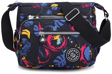 Vrouwen Handtassen Messenger Bag Waterdicht Doek Zak Goede Diagonaal Tas Schoudertas En Verzamelen Portemonnee Abstract painting