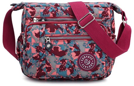 Vrouwen Handtassen Messenger Bag Waterdicht Doek Zak Goede Diagonaal Tas Schoudertas En Verzamelen Portemonnee Map kleur (roze)