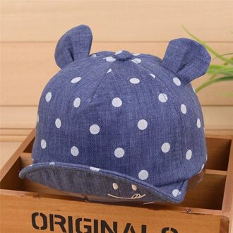 Vrouwen Harajuku Casual Cartoon Kat Streep Nep Twee Stukken O-hals Lange Mouwen Top Vrouwen Streetwear V28 donker blauw