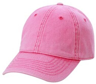 Vrouwen Hoed Mannen Tij Cap Vrouwen Zon Zonnescherm Baseball Cap Vintage Wassen Cowboy Hoed roze