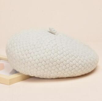 Vrouwen Hoed Mode Vrouwen Baret Cap Winter Warm Haak Gebreide Casual Franse Kunstenaar Beanie Hat Cap Hoofddeksels Fall Baretten kleur 1