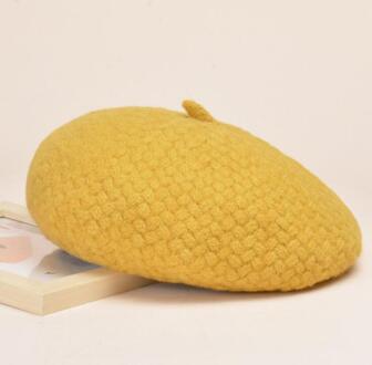 Vrouwen Hoed Mode Vrouwen Baret Cap Winter Warm Haak Gebreide Casual Franse Kunstenaar Beanie Hat Cap Hoofddeksels Fall Baretten kleur 3