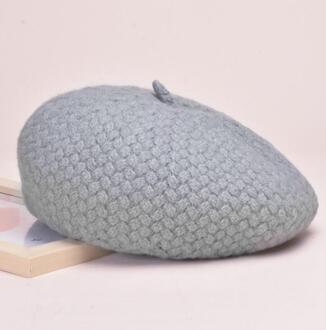 Vrouwen Hoed Mode Vrouwen Baret Cap Winter Warm Haak Gebreide Casual Franse Kunstenaar Beanie Hat Cap Hoofddeksels Fall Baretten kleur 4