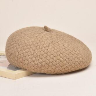 Vrouwen Hoed Mode Vrouwen Baret Cap Winter Warm Haak Gebreide Casual Franse Kunstenaar Beanie Hat Cap Hoofddeksels Fall Baretten kleur 5
