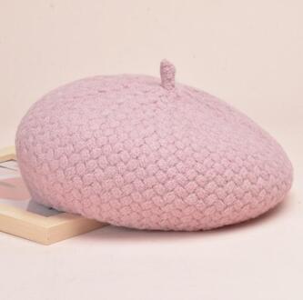 Vrouwen Hoed Mode Vrouwen Baret Cap Winter Warm Haak Gebreide Casual Franse Kunstenaar Beanie Hat Cap Hoofddeksels Fall Baretten kleur 7