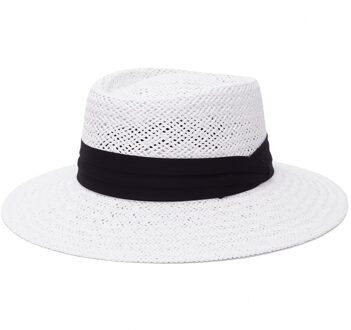 Vrouwen Hoeden Voor De Zomer Outdoor Lente Zomer Ring Top Hoed Bescherming Zon Strand Platte Top Stro Hoeden Womens Zomer Hoeden zwart