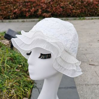 Vrouwen Hollow Flower Gebreide Visser Hoed Handgemaakte Haak Kleuraanpassing Bekken Hoed Lente En Zomer Zonnebrandcrème Zonnehoed 9