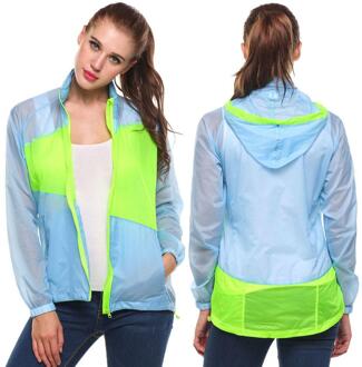Vrouwen Hooded Lange Mouwen Zon Bescherming Sneldrogend Lichtgewicht Outdoor Jas xl