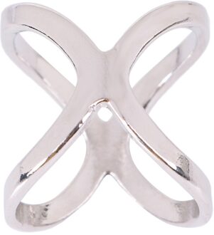 Vrouwen Hoogwaardige Cross Hollow Sjaals Gesp Mode Europese Stijl Sjaal Ring Houder Clip zilver