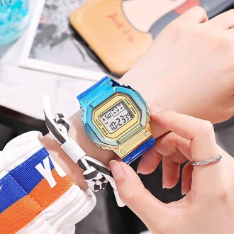 Vrouwen Horloges 2022 Vrouwen Led Digitale Horloges Voor Mannen Vrouwen Siliconen Band Sport Horloge Elektronische Klok Relogio Feminino Blue1