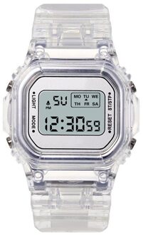 Vrouwen Horloges 2022 Vrouwen Led Digitale Horloges Voor Mannen Vrouwen Siliconen Band Sport Horloge Elektronische Klok Relogio Feminino White3