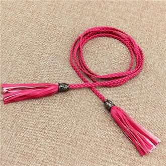 Vrouwen Jurk Riem Dunne PU Lederen Riem Kwastje Fringe Chain Riemen voor Vrouwen Rood Bruin Zwart Wit Geel Taille Riemen MR