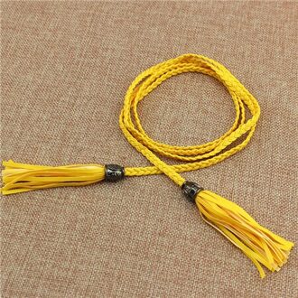 Vrouwen Jurk Riem Dunne PU Lederen Riem Kwastje Fringe Chain Riemen voor Vrouwen Rood Bruin Zwart Wit Geel Taille Riemen Y