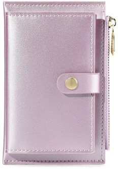 Vrouwen Kaarthouder Sleutel Portemonnee Pu Rits Zakje Koreaanse Creatieve Mini Portemonnee Pearl paars
