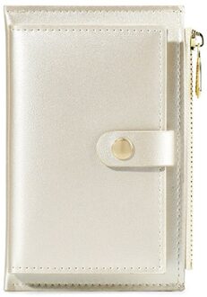 Vrouwen Kaarthouder Sleutel Portemonnee Pu Rits Zakje Koreaanse Creatieve Mini Portemonnee Pearl wit