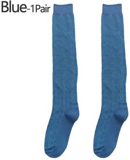 Vrouwen Katoen Herfst Winter Sokken Casual Dikke Warme Sok Lady Kniekousen Vrouwelijke Meisje Party Dansen Sexy Lange sokken Blauw
