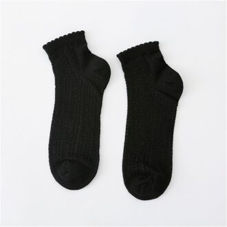 Vrouwen Katoenen Sokken Japanse Schroefdraad Mesh Kant Boot Sokken Leuke Meisjes Effen Kleur Zomer Ademende Sokken 1