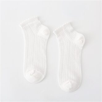 Vrouwen Katoenen Sokken Japanse Schroefdraad Mesh Kant Boot Sokken Leuke Meisjes Effen Kleur Zomer Ademende Sokken 2