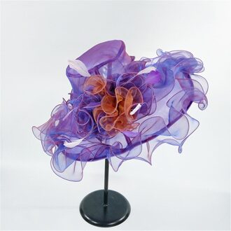 Vrouwen Kerk Kentucky Derby Tovenaar Bridal Tea Party Bruiloft Hoed paars