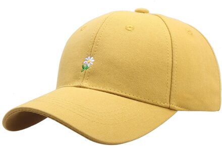 Vrouwen Kleine Daisy Baseball Caps Voor Mannen Borduren Verstelbare Outdoor Boysnapback Cap Zomer Meisjes Reizen Zon Vader Hoeden gember