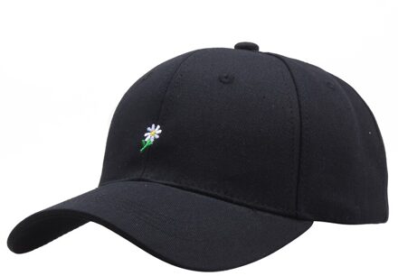 Vrouwen Kleine Daisy Baseball Caps Voor Mannen Borduren Verstelbare Outdoor Boysnapback Cap Zomer Meisjes Reizen Zon Vader Hoeden zwart