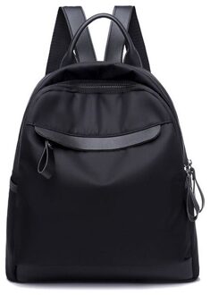 Vrouwen Kleine Nylon Waterdicht Doek Rugzak Dames Koreaanse Trend Casual Studenten Campus Reistas Oxford Zwarte Kleur TCL01