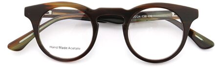 Vrouwen Kleine Ronde Lenzenvloeistof Frame Mannen Optische Brilmonturen Tortoise Shell Recept Bril Bruin Oranje Retro Brillen c5