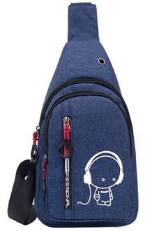 Vrouwen Kleine Tas Wilde Messenger Bag Mode Een Schouder Plaid Borst Bag Luxe Tasca delle signore Mode #15 Blauw