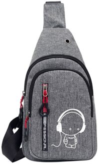 Vrouwen Kleine Tas Wilde Messenger Bag Mode Een Schouder Plaid Borst Bag Luxe Tasca delle signore Mode #15 Grijs