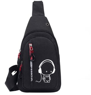 Vrouwen Kleine Tas Wilde Messenger Bag Mode Een Schouder Plaid Borst Bag Luxe Tasca delle signore Mode #15 Zwart