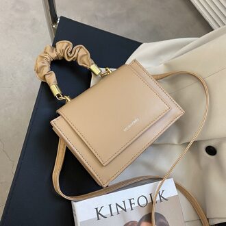 Vrouwen Kleine Zakjes Tij Textuur Messenger Bag Simple Alle Match Handtas Ins Westerse Stijl Schoudertas khaki