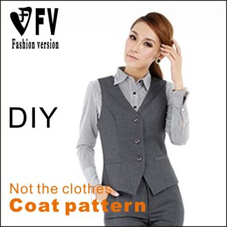 Vrouwen Knappe Professionele Slijtage Standaard Snijden Tekeningen Vest Vest 1:1 Kleding Patroon BWT-26 Size XL