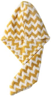 Vrouwen Koraal Fluwelen Haar Handdoek Tulband Wrap Sneldrogend Douche Hoed Met Knop Golvende Gestreepte Microfiber Super Absorberende Anti Kroezen