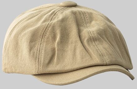 Vrouwen Korte Rand Ongedwongen Krantenverkoper Hoed Lente Herfst Dunne Retro Baret Hoed Mode Wilde Toevallige Hoed Unisex Wilde Achthoekige hoeden khaki